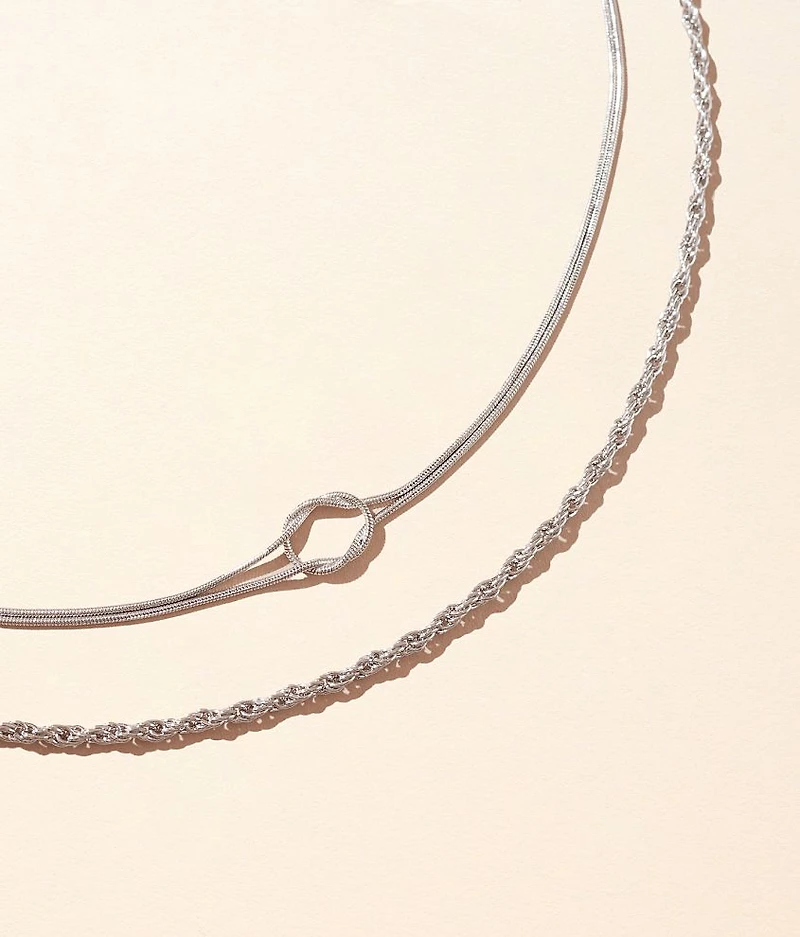 2 Pack Knotted Necklace Set