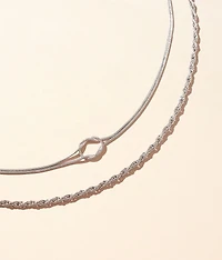 2 Pack Knotted Necklace Set