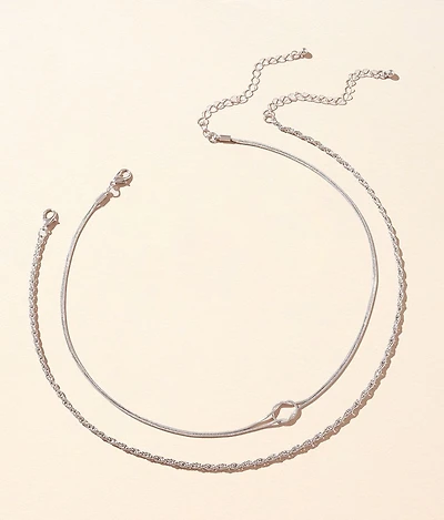 2 Pack Knotted Necklace Set