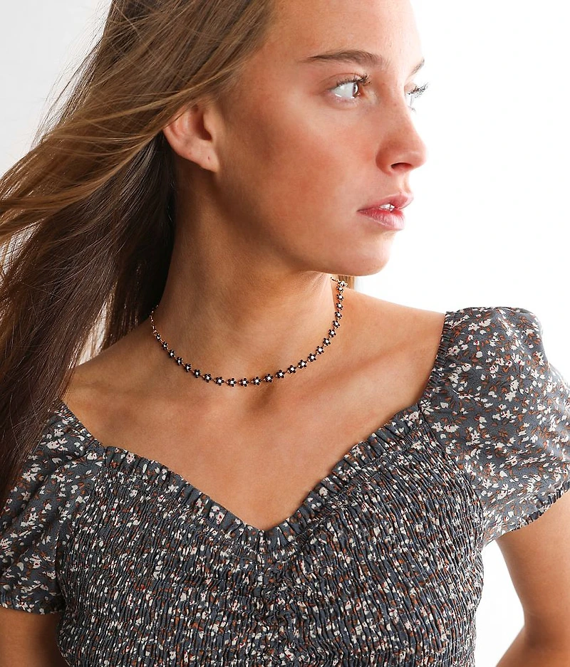 Painted Flower Necklace
