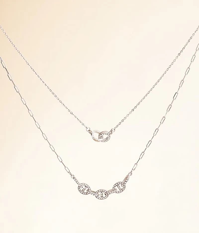 2 Pack Glitz Necklace Set