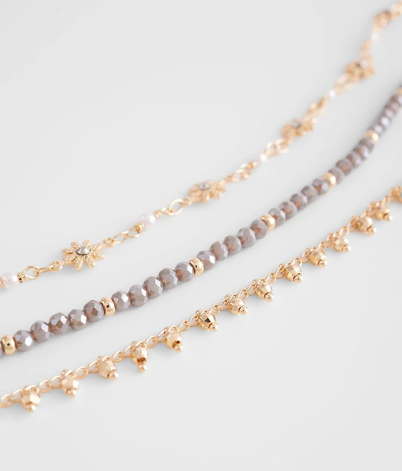 3 Pack Beaded Necklace Set