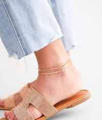 3 Pack Cross Ankle Bracelet Set