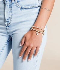 3 Pack Mixed Girly Charm Bracelet Set