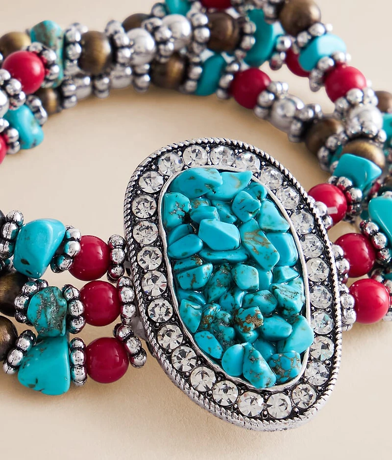 Turquoise Stone Statement Bracelet