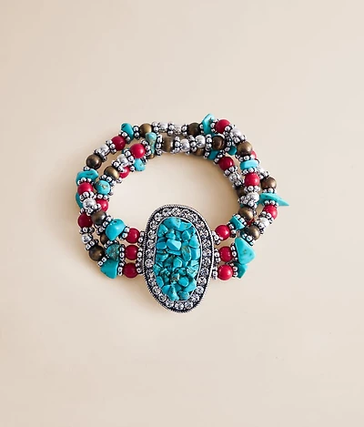 Turquoise Stone Statement Bracelet
