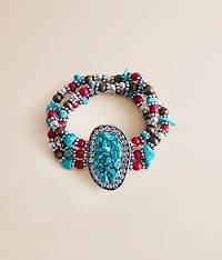 Turquoise Stone Statement Bracelet