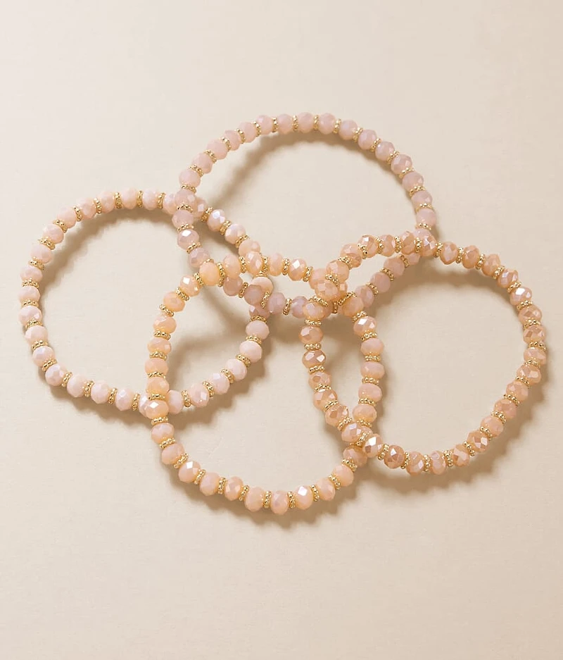 4 Pack Glitz Beaded Bracelet Set