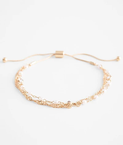Faux Pearl Slider Bracelet