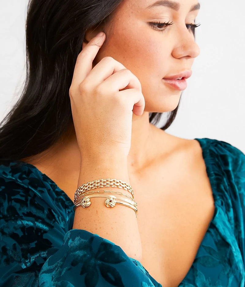 4 Pack Glam Bracelet Set