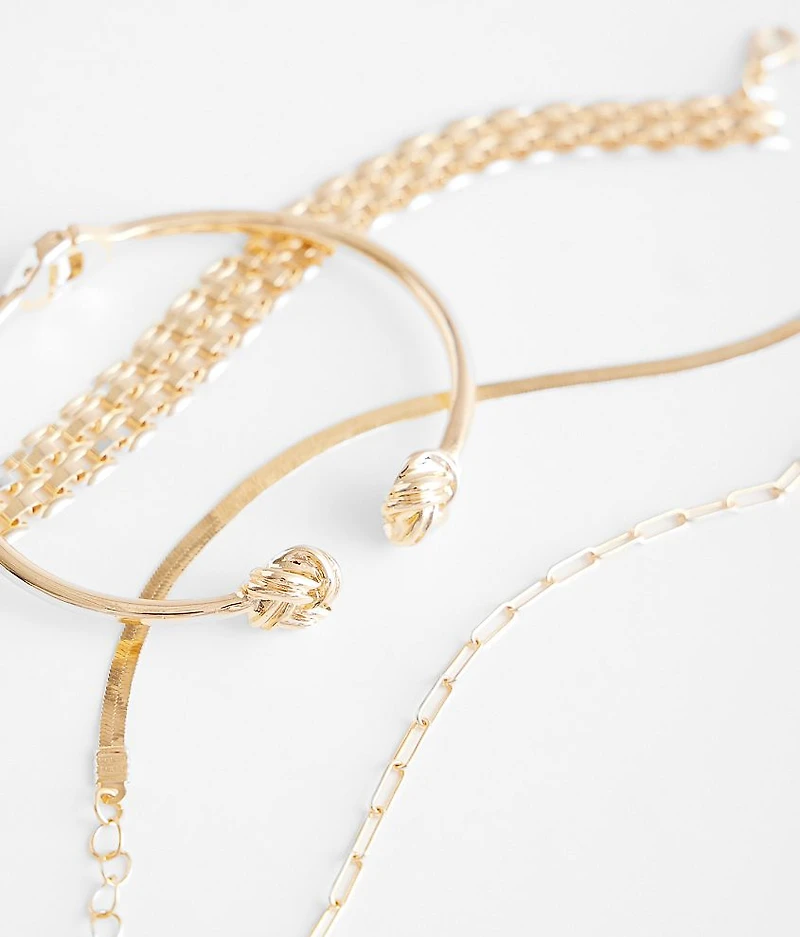 4 Pack Glam Bracelet Set