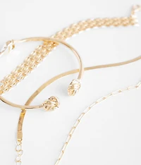 4 Pack Glam Bracelet Set