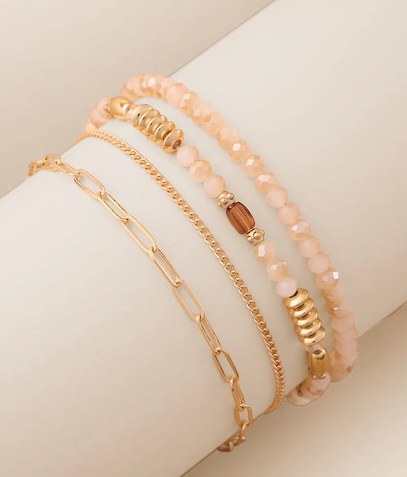 4 Pack Beaded Bracelet Set