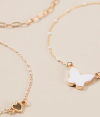 3 Pack Butterfly Bracelet Set