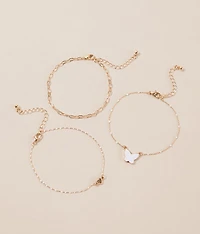 3 Pack Butterfly Bracelet Set