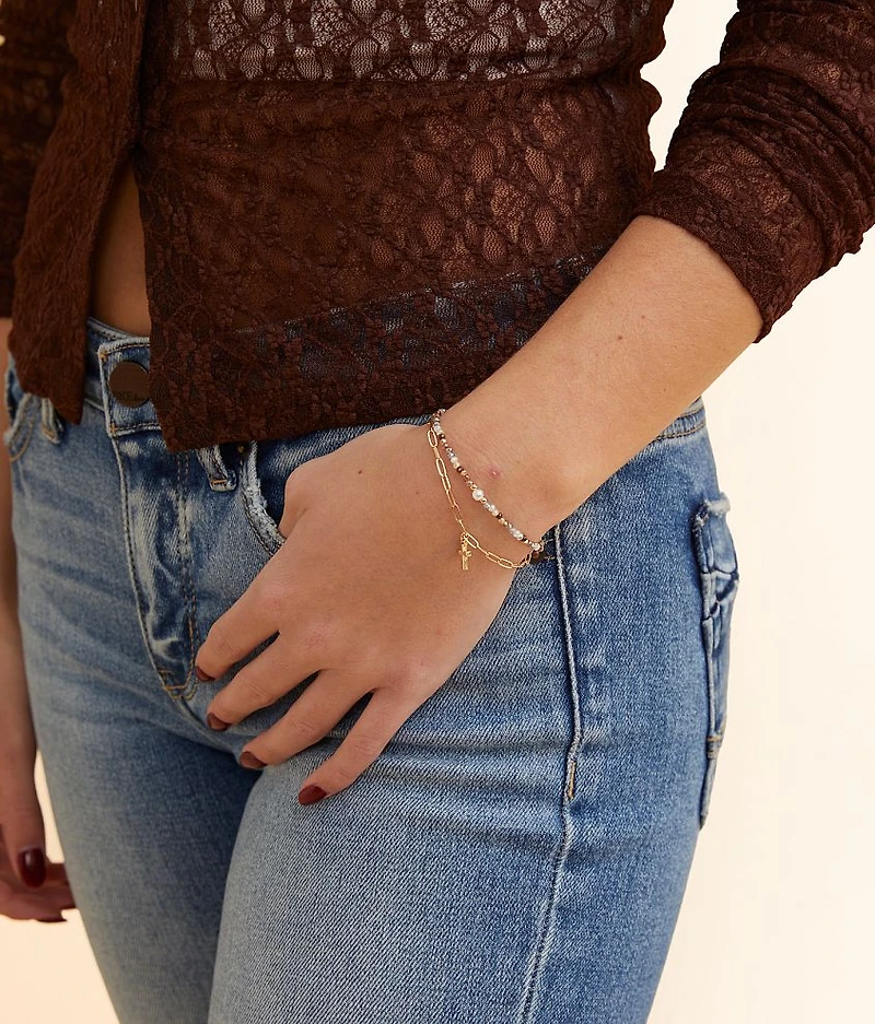 Beaded Cross Bracelet