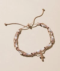Beaded Cross Bracelet