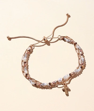 Beaded Cross Bracelet