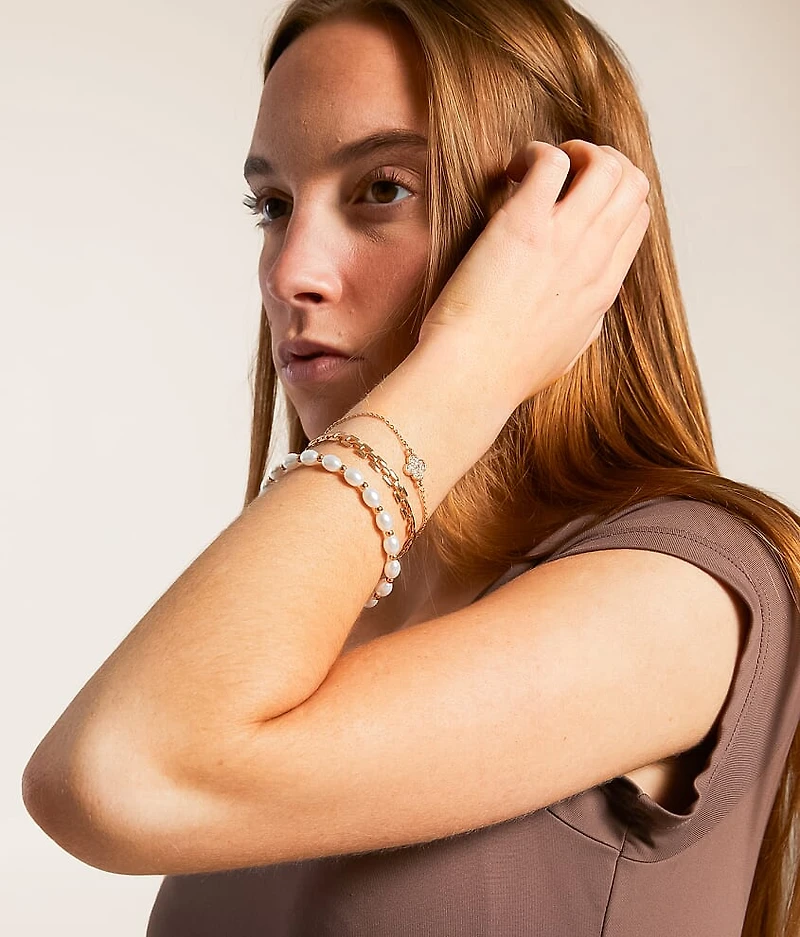 3 Pack Rhinestone Bracelet Set