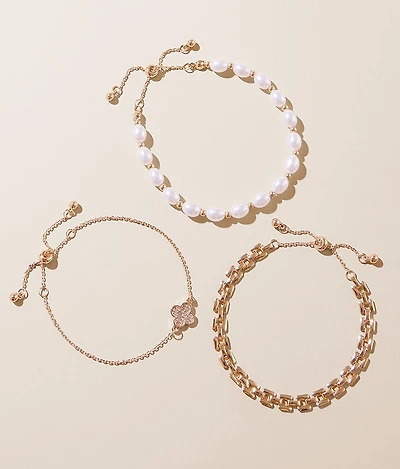 3 Pack Rhinestone Bracelet Set