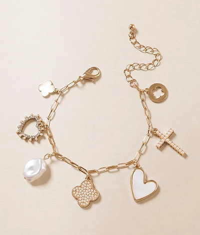 boutique by BKE Glitz Charm Bracelet