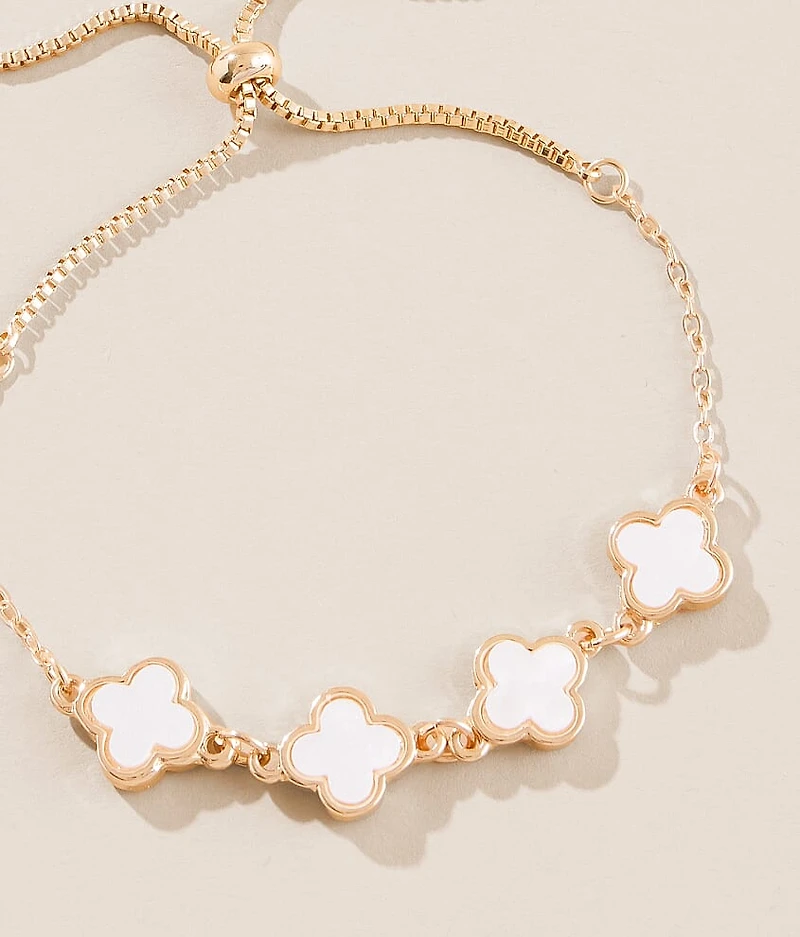 Mother Of Pearl Clover Bracelet