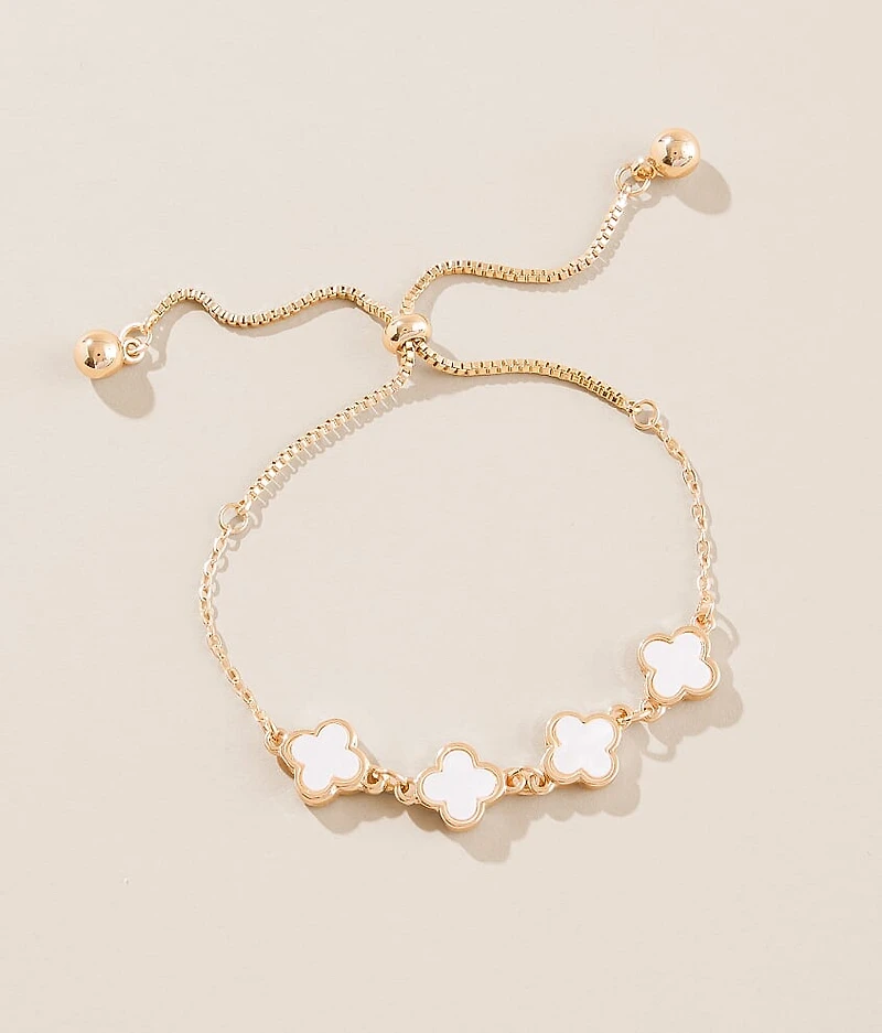 Mother Of Pearl Clover Bracelet