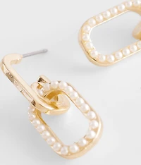 Faux Pearl Linked Earring