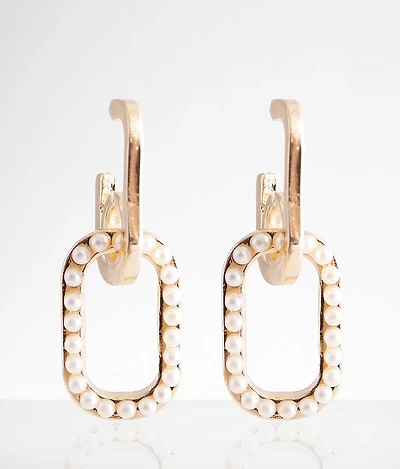 Faux Pearl Linked Earring