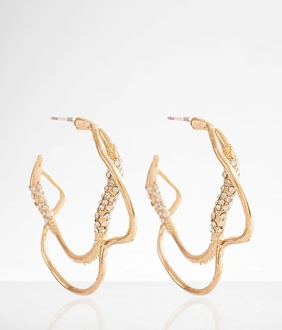 Warped Hoop Earring