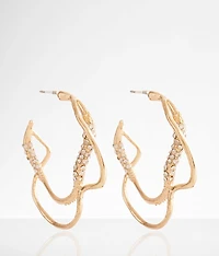 Warped Hoop Earring