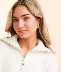 Faux Pearl Teardrop Earring