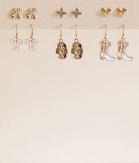 6 Pack Mixed Girly Earring Set