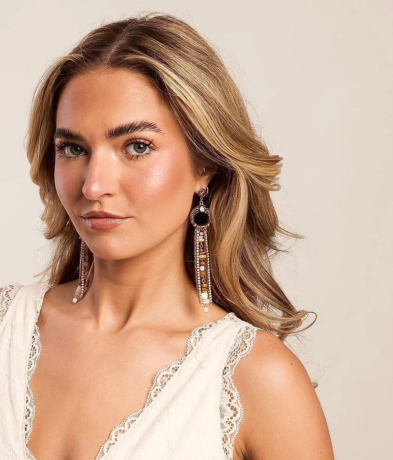 Beaded Fringe Earring