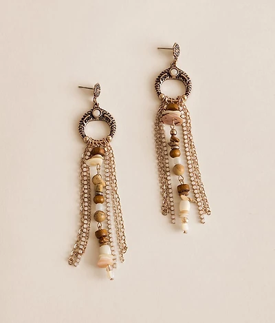 Beaded Fringe Earring