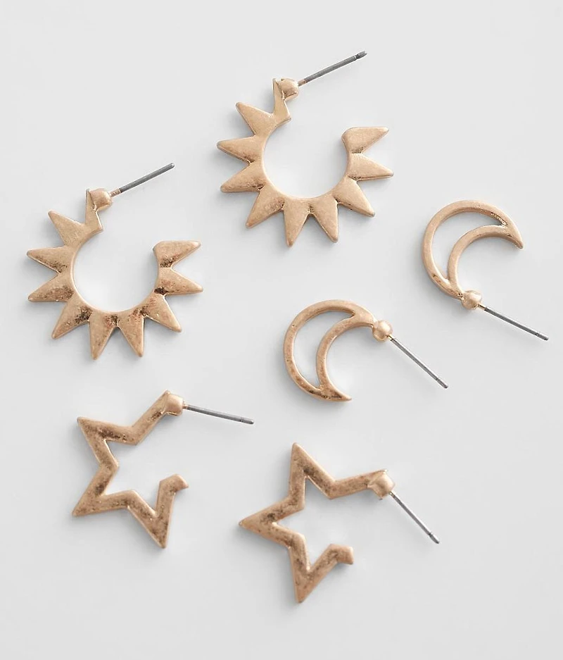 3 Pack Celestial Earring Set
