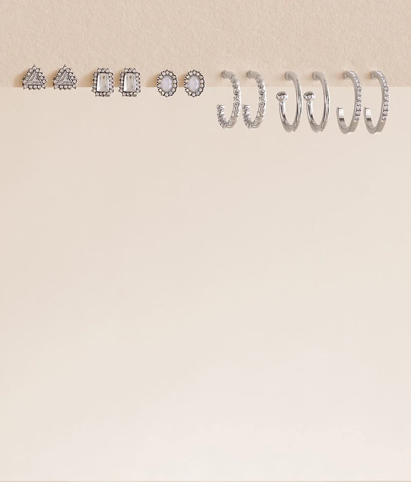 6 Pack Glitz Earring Set