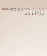 6 Pack Glitz Earring Set