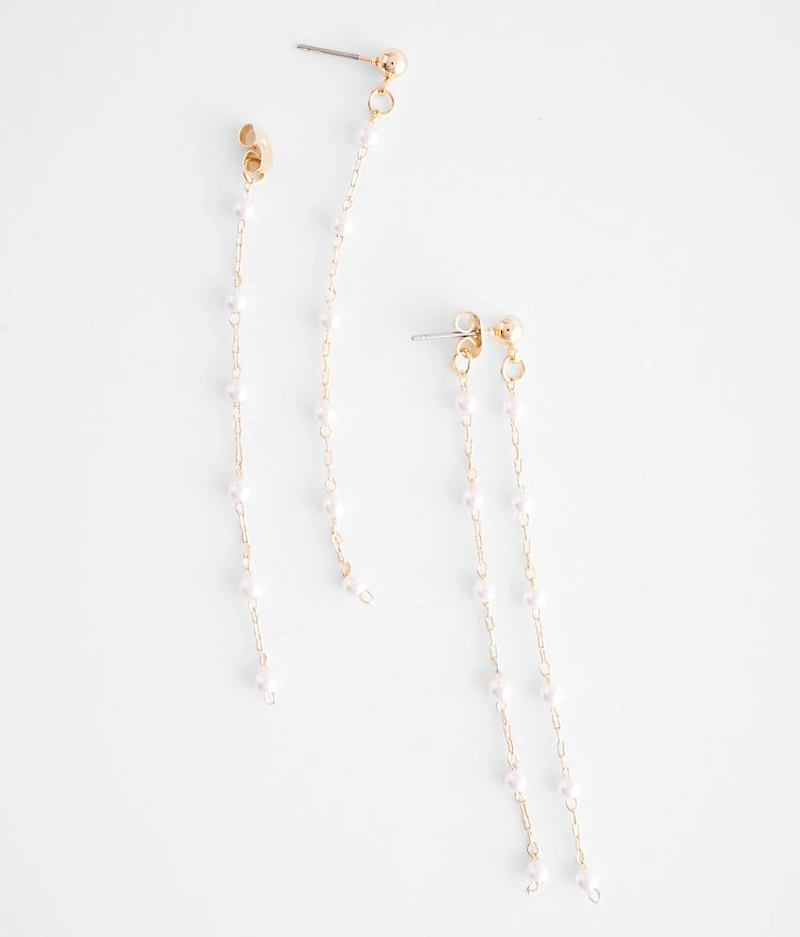 Faux Pearl Fringe Earring