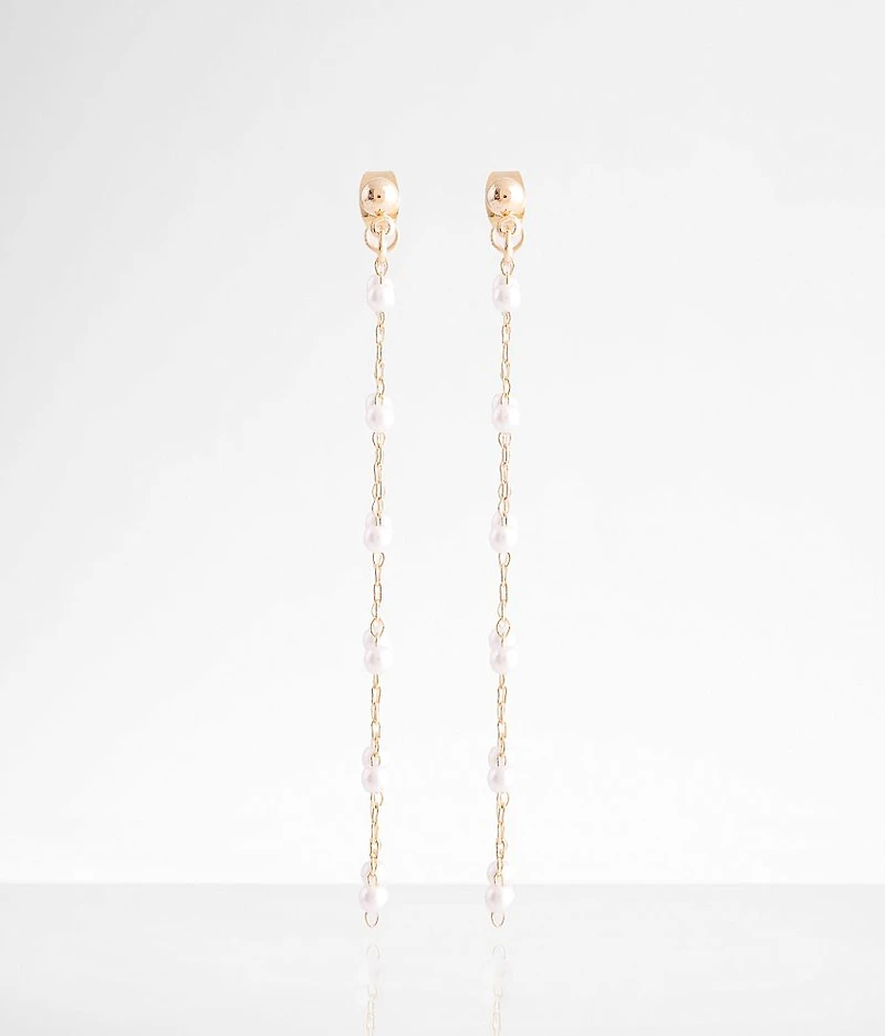 Faux Pearl Fringe Earring