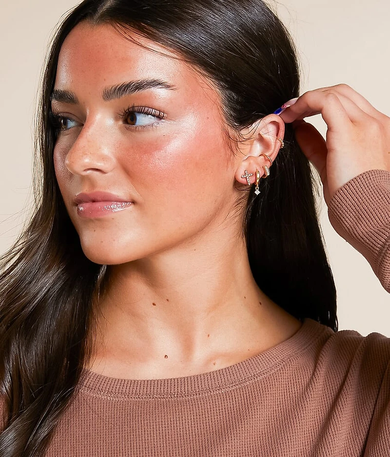 Glitz Cross Earring