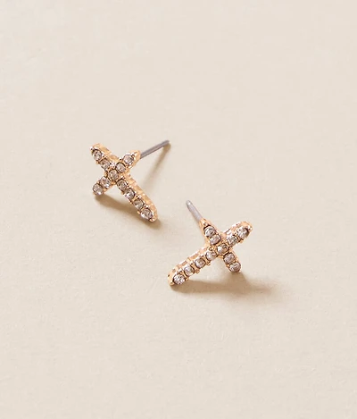 Glitz Cross Earring