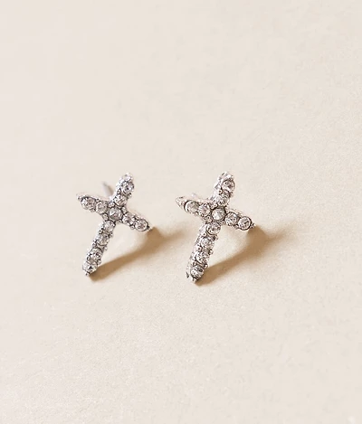 Glitz Cross Earring