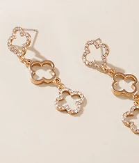 Glitz Clover Drop Earring