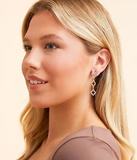 Glitz Clover Drop Earring