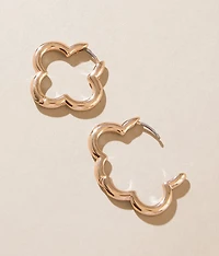 Clover Hoop Earring