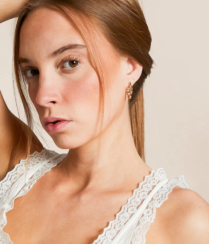 Clover Hoop Earring