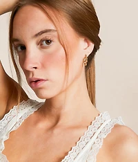 Clover Hoop Earring