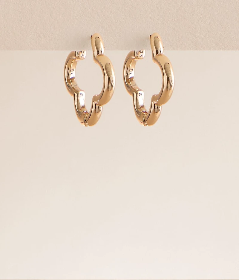 Clover Hoop Earring