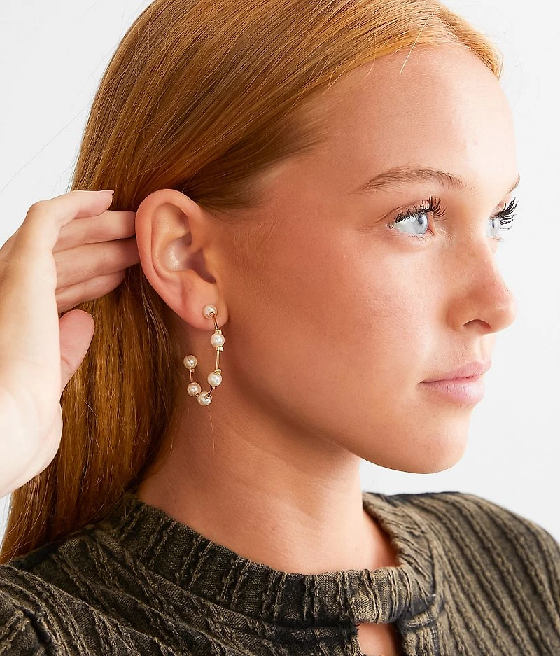 Faux Pearl Earring